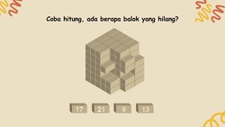 Hati-hati Terkecoh! Bisa Tebak Berapa Bangun Ruang yang Hilang di Gambar Ini?