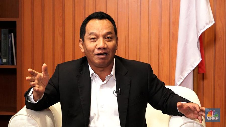 Dirjen Minerba Kementerian ESDM, Tri Winarno saat menyampaikan paparan dalam program CNBC Indonesia Mining Zone. (CNBC Indonesia TV)