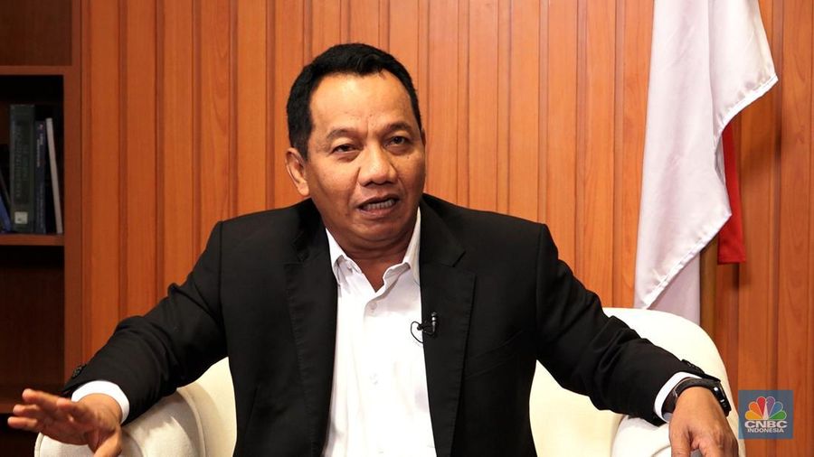 Dirjen Minerba Kementerian ESDM, Tri Winarno saat menyampaikan paparan dalam program CNBC Indonesia Mining Zone. (CNBC Indonesia TV)