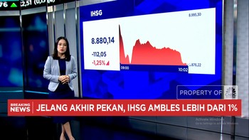 Video: Jelang Rebalancing MSCI, IHSG Anjlok Lebih 1% & Sentuh 8.800-an