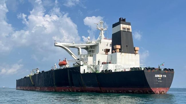 Penampakan Kapal Isi Minyak Berbendera Iran-Dilelang Kejagung Rp1,17 T