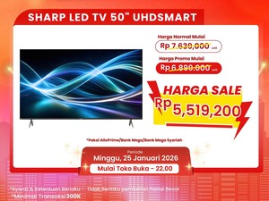 Beli TV LED di Transmart Full Day Sale Diskon Sampai Rp 2 Jutaan