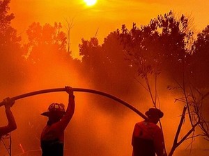 Karhutla Kubu Raya Nyaris Merambat ke Kompleks Perumahan