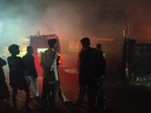 Pabrik Briket Arang di Kunduran Blora Kebakaran