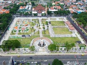 Wajah Baru Alun-alun Sidoarjo Siap Dibuka Besok
