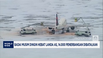 Video: Badai Musim Dingin Hebat AS, 14.000 Penerbangan Dibatalkan