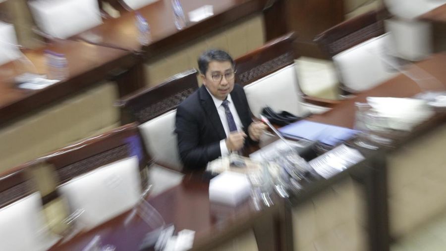 Komisi XI DPR RI melakukan uji kelayakan dan kepatutan alias fit and proper test terhadap Dicky Kartikoyono sebagai calon Deputi Gubernur Bank Indonesia, Jakartad, Senin (26/1/2026). (CNBC Indonesia/Muhammad Sabki)