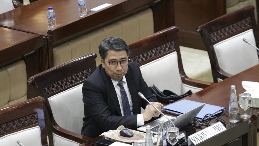 Komisi XI DPR RI melakukan uji kelayakan dan kepatutan alias fit and proper test terhadap Dicky Kartikoyono sebagai calon Deputi Gubernur Bank Indonesia, Jakartad, Senin (26/1/2026). (CNBC Indonesia/Muhammad Sabki)