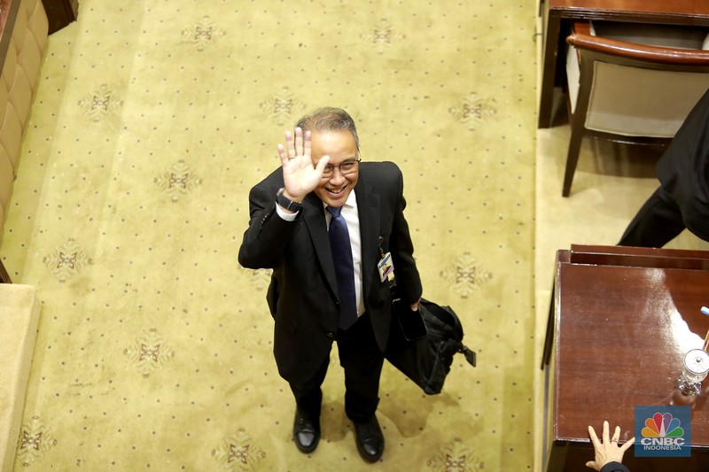 Komisi XI DPR RI melakukan uji kelayakan dan kepatutan alias fit and proper test terhadap Dicky Kartikoyono sebagai calon Deputi Gubernur Bank Indonesia, Jakartad, Senin (26/1/2026). (CNBC Indonesia/Muhammad Sabki)