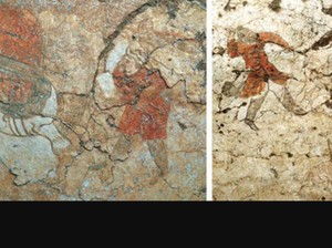 Misteri Pria Bule Berambut Pirang di Dinding Makam Kuno China