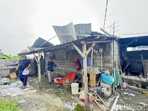 65 KK Terdampak Angin Kencang di Denpasar, 1 Anak Tertimpa Reruntuhan