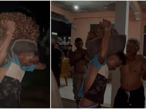 Kapok! Pria Maling Tetangga Sendiri Diarak Keliling Desa Sambil Panggul Sawit