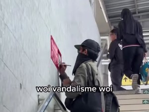 Video Heboh Aksi Vandalisme di Stasiun Bojong Gede, KCI Telusuri