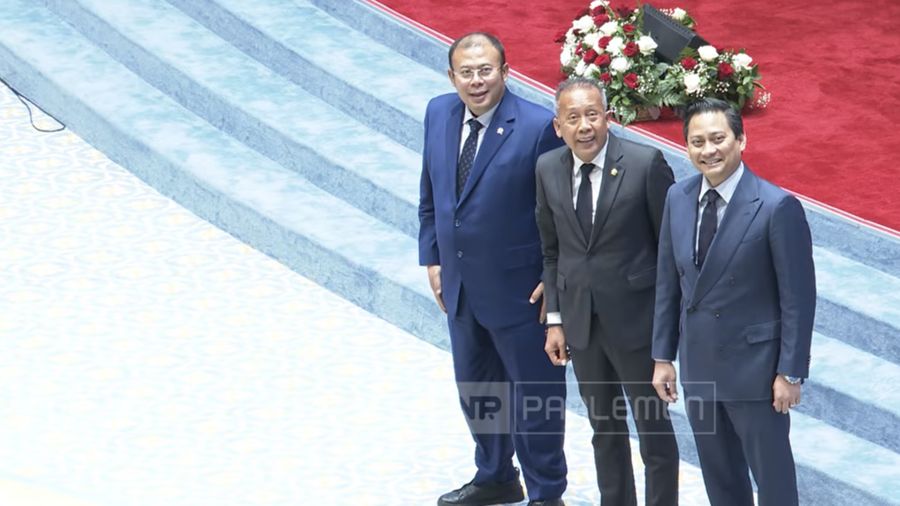 Thomas Djiwandono sebagai calon Deputi Gubernur Bank Indonesia dalam rapat paripurna DPR RI ke-12 masa persidangan III tahun sidang 2025-2026 di Komplek Parlemen, Jakarta, Selasa (27/1/2026). (Tangkapan Layar Youtube/DPR RI)