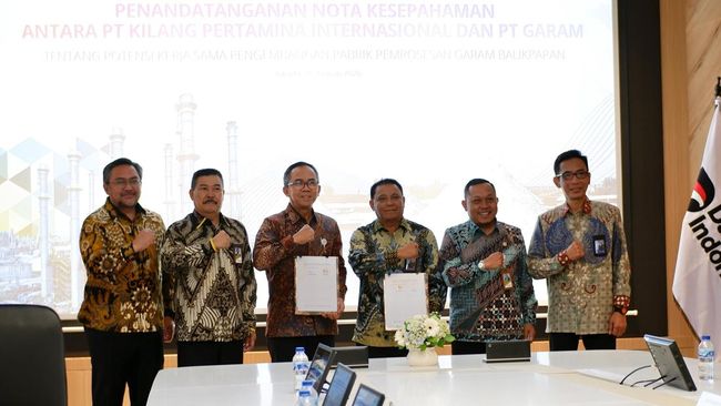 PT Garam dan Kilang Pertamina Kolaborasi Perkuat Industri Garam