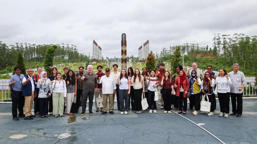 IKN kembali menegaskan perannya sebagai kota percontohan dunia tercermin melalui kunjungan akademik dari School of Public Policy, University of Maryland, Kamis (08/01/2026). (Dok. Humas Otorita Ibu Kota Nusantara)