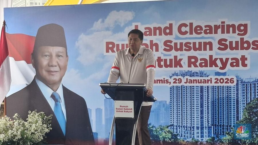 Menteri Perumahan dan Kawasan Pemukiman (PKP) Maruarar Sirait di kawasan Meikarta, Cikarang Kabupaten Bekasi, Jawa Barat, Kamis (29/1/2026). (CNBC Indonesia/Chandra Dwi Pranata)
