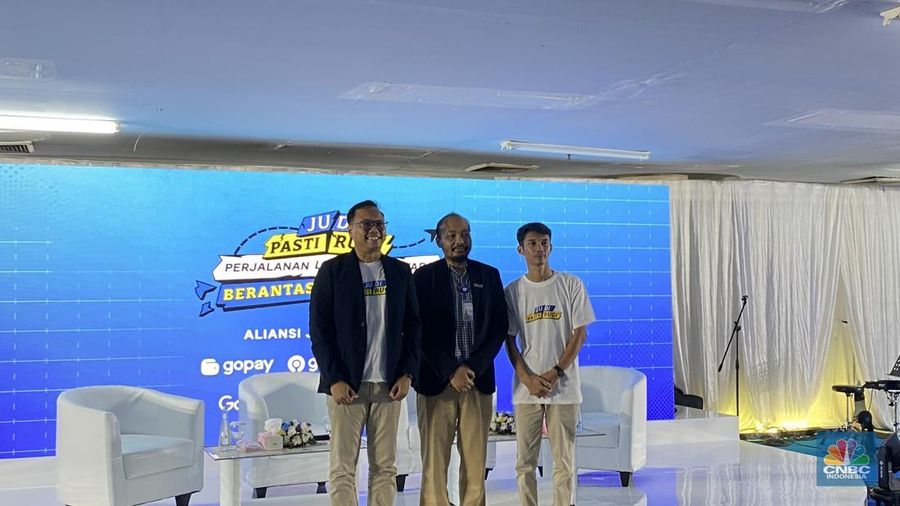 Acara Judi Pasti Rugi: Perjalanna Lintas Nusantara Berantas Judi Online, di Jakarta, Kamis (29/1/2026). (CNBC Indonesia/Novina Putri)