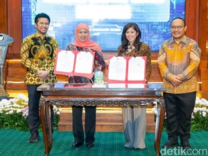 Khofifah-Menkomdigi Meutya Hafid Luncurkan Talenta Digital Jatim Mendunia