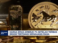 Video: Harga Emas Ambruk 7% Setelah Rekor Tertinggi Sepanjang Masa