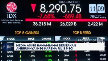 Video: Media Asing Ramai Beritakan Ambruknya IHSG karena Rilis MSCI