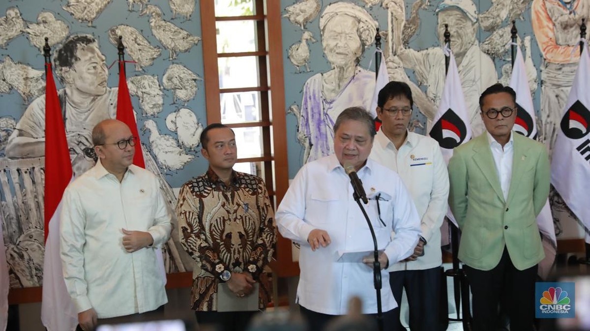 Bahlil, Purbaya dan Prasetyo Merapat ke Kantor Airlangga, Ada Apa?