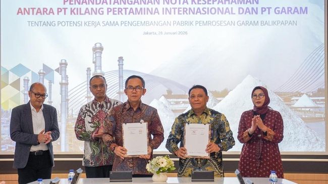 Kilang Pertamina Internasional dan PT Garam Sinergi Hilirisasi Garam
