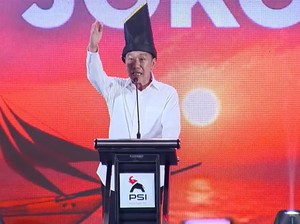 Semangat Menggebu-gebu Jokowi di Rakernas PSI
