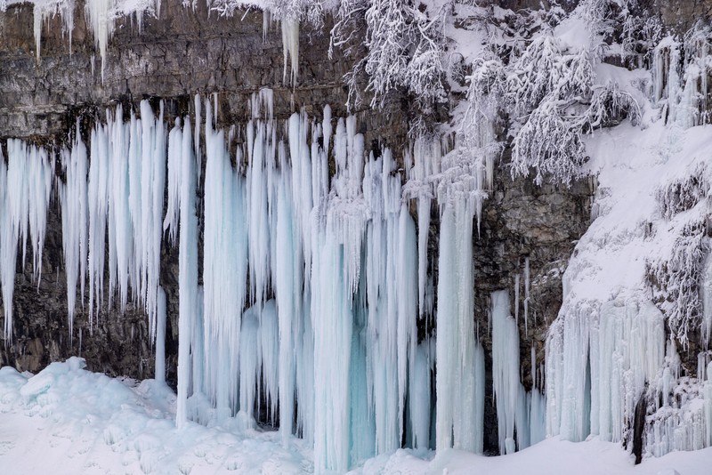 Air Terjun Niagara yang Membeku di Niagara Falls, Ontario, Kanada, Sabtu (31/1/2026). (REUTERS/Carlos Osorio)