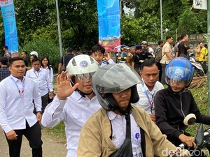 Video Menhub-Kepala Daerah Naik Ojek Usai Hadiri Acara Rakornas di Sentul
