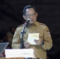 Menteri Dalam Negeri (Mendagri) Muhammad Tito Karnavian saat menyampaikan paparan dalam LIVE: Taklimat Presiden RI pada Rakornas Pemerintah Pusat dan Daerah Tahun 2026, Sentul, Senin (2/2/2026). (Tangkapan Layar Youtube/Kemendag RI)