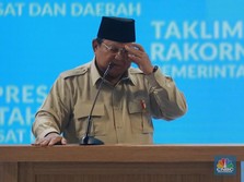 Presiden Prabowo dalam acara Rapat Koordinasi Nasional (Rakornas) Pemerintah Pusat dan Daerah Tahun 2026 di Sentul International Convention Center (SICC), Kabupaten Bogor, Jawa Barat, Senin (2/2/2026). (CNBC Indonesia/Muhammad Sabki)