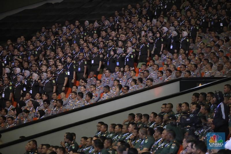 Presiden Prabowo dalam acara Rapat Koordinasi Nasional (Rakornas) Pemerintah Pusat dan Daerah Tahun 2026 di Sentul International Convention Center (SICC), Kabupaten Bogor, Jawa Barat, Senin (2/2/2026). (CNBC Indonesia/Muhammad Sabki)