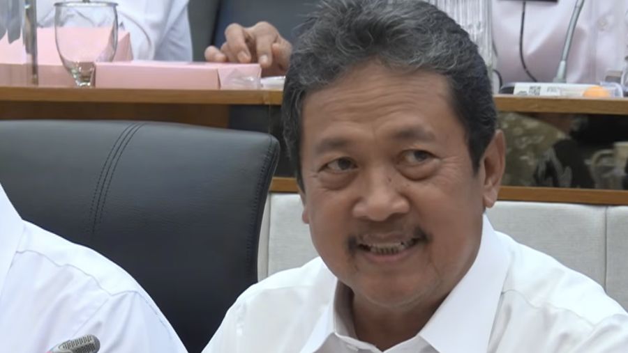 Menteri KKP, Andi Sakti Wahyu Trenggono saat Raker dengan Komisi IV DPR RI, Selasa (3/2/2026). (YuoTube/DPR RI)