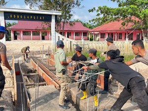 Akses ke Sekolah Makin Kokoh, Jembatan Presisi di Rohil Mulai Dicor