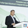 Utusan Khusus Presiden Bidang Iklim dan Energi, Hashim S. Djojohadikusumo menyampaikan sambutan dalam acara ESG Sutainability Forum 2026 di Jakarta, Selasa (3/2/2026). (CNBC Indonesia Tri Susilo)