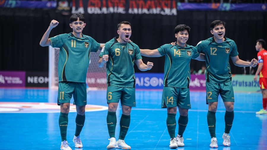 Indonesia memastikan tiket semifinal Piala Asia Futsal 2026 usai menaklukkan Vietnam dengan skor tipis 3-2 pada laga perempatfinal. Pertandingan Indonesia vs Vietnam digelar di Indonesia Arena, Jakarta, Selasa (3/2/2026) malam WIB. (Dok. Detikcom/Rifkianto Nugroho)