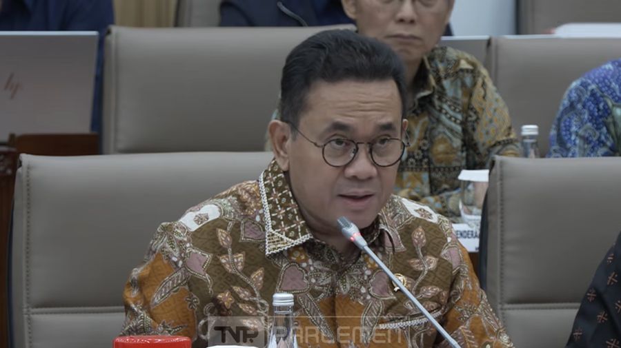 Menteri Perdagangan (Mendag) Budi Santoso saat mengikuti rapat kerja dengan Komisi VI DPR RI di Komplek Parlemen, Jakarta, Rabu (4/2/2026). (Tangkapan Layar Youtube/DPR RI)