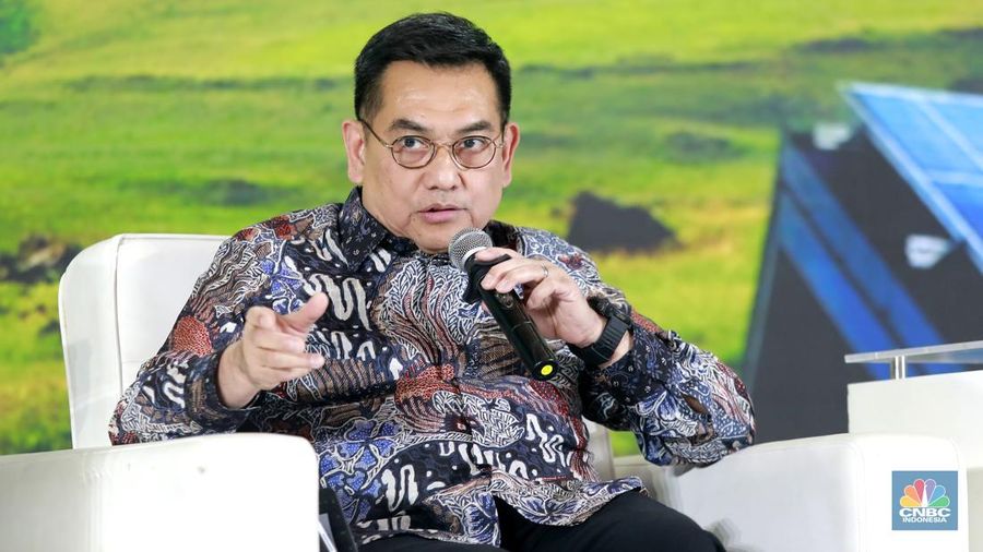 CNBC Indonesia menggelar Energy Outlook 2026 untuk membahas kebijakan energi Indonesia bersama regulator, pelaku usaha, analis, dan Dewan Energi Nasional yang berlangsung di Jakarta, Kamis (5/2/2026). (CNBC Indonesia/Muhammad Sabki)