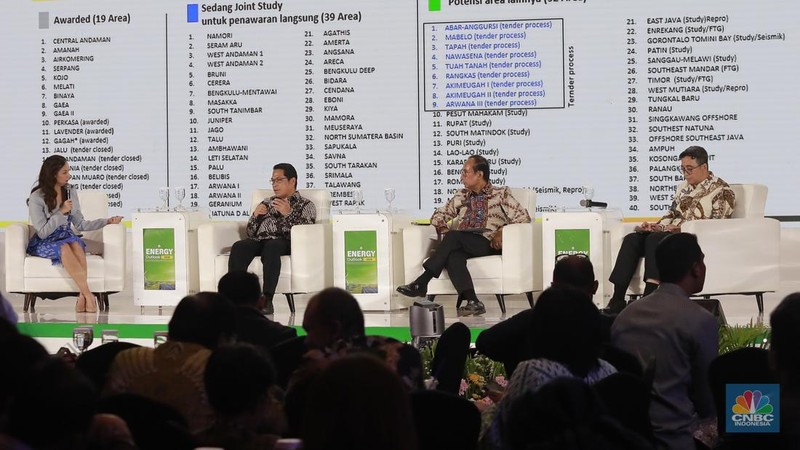 CNBC Indonesia menggelar Energy Outlook 2026 untuk membahas kebijakan energi Indonesia bersama regulator, pelaku usaha, analis, dan Dewan Energi Nasional yang berlangsung di Jakarta, Kamis (5/2/2026). (CNBC Indonesia/Muhammad Sabki)
