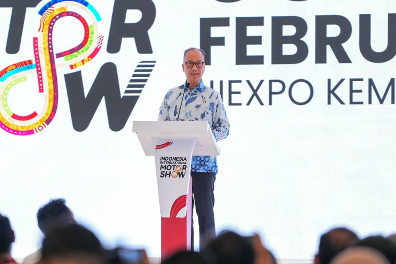 Menteri Perindustrian, Agus Gumiwang Kartasasmita saat menghadiri pembukaan Indonesia Internasional Motor Show IIMS 2026 di Ji-Expo Kemayoran, Kamis (5/2/2026). (Dok. Istimewa)