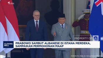 Prabowo Sambut Albanese di Istana Merdeka, Sampaikan Permohonan Maaf