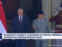 Prabowo Sambut Albanese di Istana Merdeka, Sampaikan Permohonan Maaf
