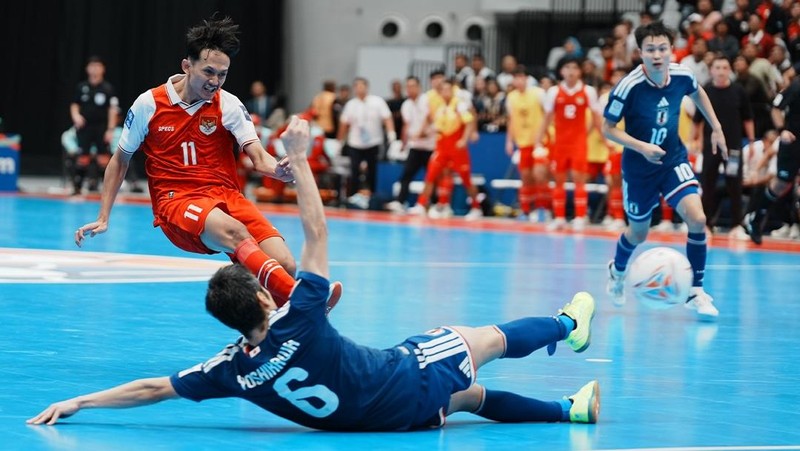 Laga babak semifinal Piala Asia Futsal 2026 antara TImnas Indonesia melawan Timnas Jepang di Indonesia Arena, Jakarta, Kamis (5/2/2026). (Instagram/timnasfutsal)