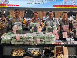 Ratusan Kg Sabu-Ribuan Liquid yang Diamankan di Lampung Jaringan Internasional