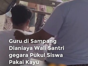 Video Guru di Sampang Dianiaya Wali Santri gegara Pukul Siswa Pakai Kayu