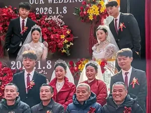 Viral Pernikahan Ini Jadi Sorotan Netizen, Satu Pelaminan Ada 4 Pasangan