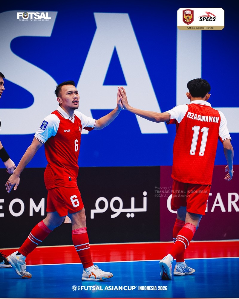 Pemain Timnas futsal Indonesia saat bertanding melawan Timnas futsal Iran pada pertandingan final AFC Futsal Asian Cup 2026 di Indonesia Arena, Senayan, Jakarta, Sabtu (7/2/2026). (Instagram/timnasfutsal)