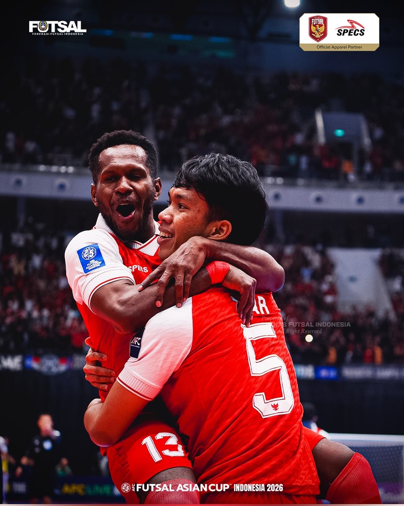 Pemain Timnas futsal Indonesia saat bertanding melawan Timnas futsal Iran pada pertandingan final AFC Futsal Asian Cup 2026 di Indonesia Arena, Senayan, Jakarta, Sabtu (7/2/2026). (Instagram/timnasfutsal)