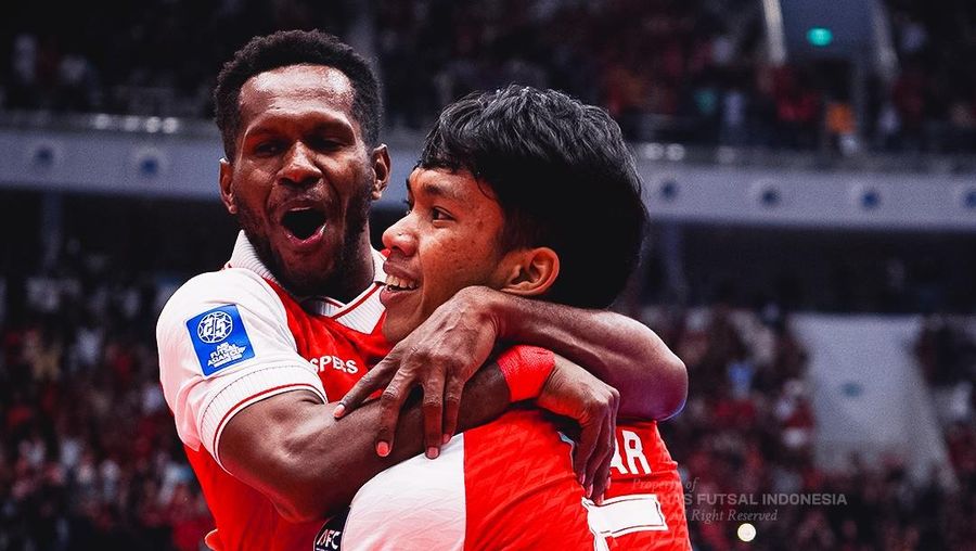 Pemain Timnas futsal Indonesia saat bertanding melawan Timnas futsal Iran pada pertandingan final AFC Futsal Asian Cup 2026 di Indonesia Arena, Senayan, Jakarta, Sabtu (7/2/2026). (Instagram/timnasfutsal)